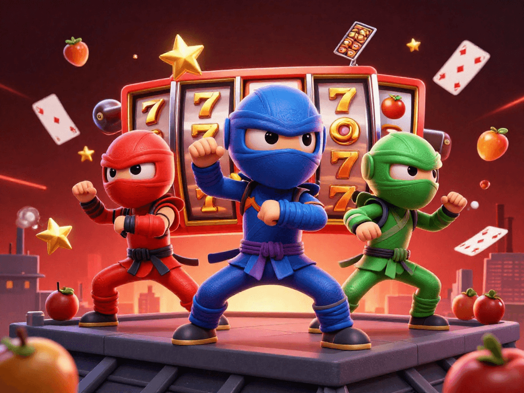 Experience the excitement of SAWA888 with vibrant slot symbols spinning amidst action from chameleons.