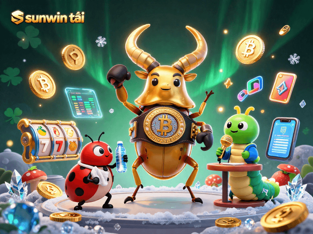Engage in thrilling action with sunwin tải, illustrated in a vibrant 3D casino boxing scene.
