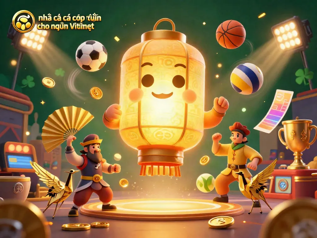 Experience the excitement of nhà cái cá cược uy tín cho người Việt with vibrant 3D casino elements and characters.