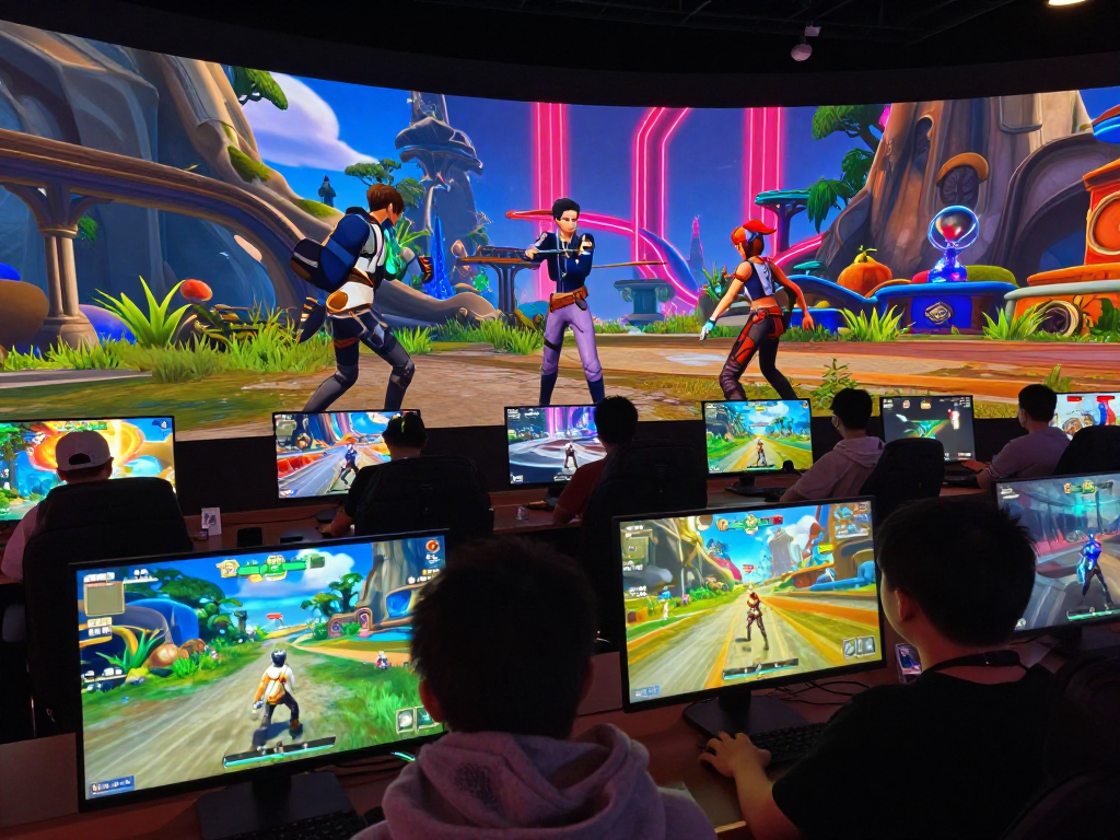 Engaging scene of 3D sex game with customizable avatars in a vibrant virtual world, showcasing immersive gameplay.