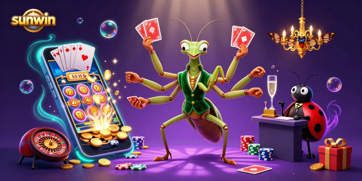 Engage in thrilling gameplay with the sunwin casino, featuring vibrant characters and dynamic casino elements.